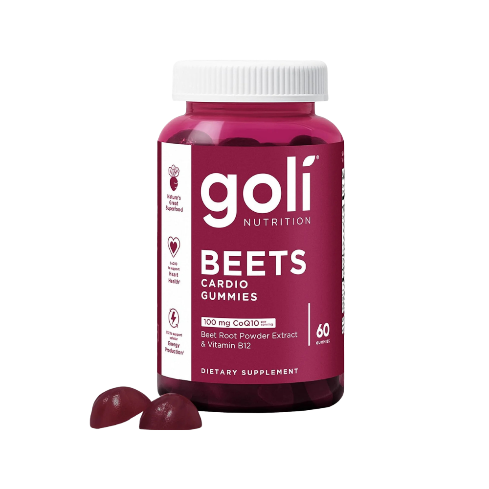 Goli Nutrition, Beet Root & CoQ10 Cardio Gummies 60 gummies | Vegan Beet Root Extract + Coenzyme Q10 for Heart Health