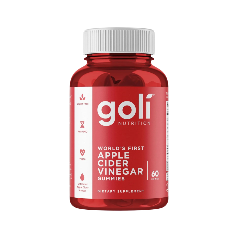 Goli Nutrition, Apple Cider Vinegar Gummy Vitamins – 60 Count – Vitamin B12, Gelatin-Free, Vegan