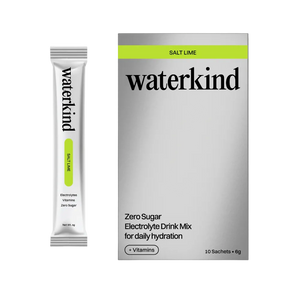 WaterKind Salt Lime Electrolytes & essential Vitamins, Zero Sugar, 10 Sachets