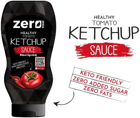 Zero Treat Ketchup Sauce, Keto Friendly with 0 Added Sugar & 0 Fats marketing