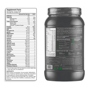 KEEP GOING ULTIMATE WHEY DIGESTIVE ENZYMES+ 25g Protein, French Vanilla / 1kg/30 Servings - KleanSource
