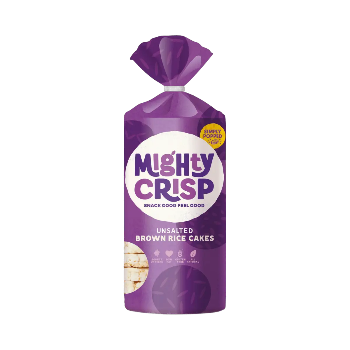 Mighty Crisp Rice Cakes, 106g - unsalted Brown Rice - KleanSource