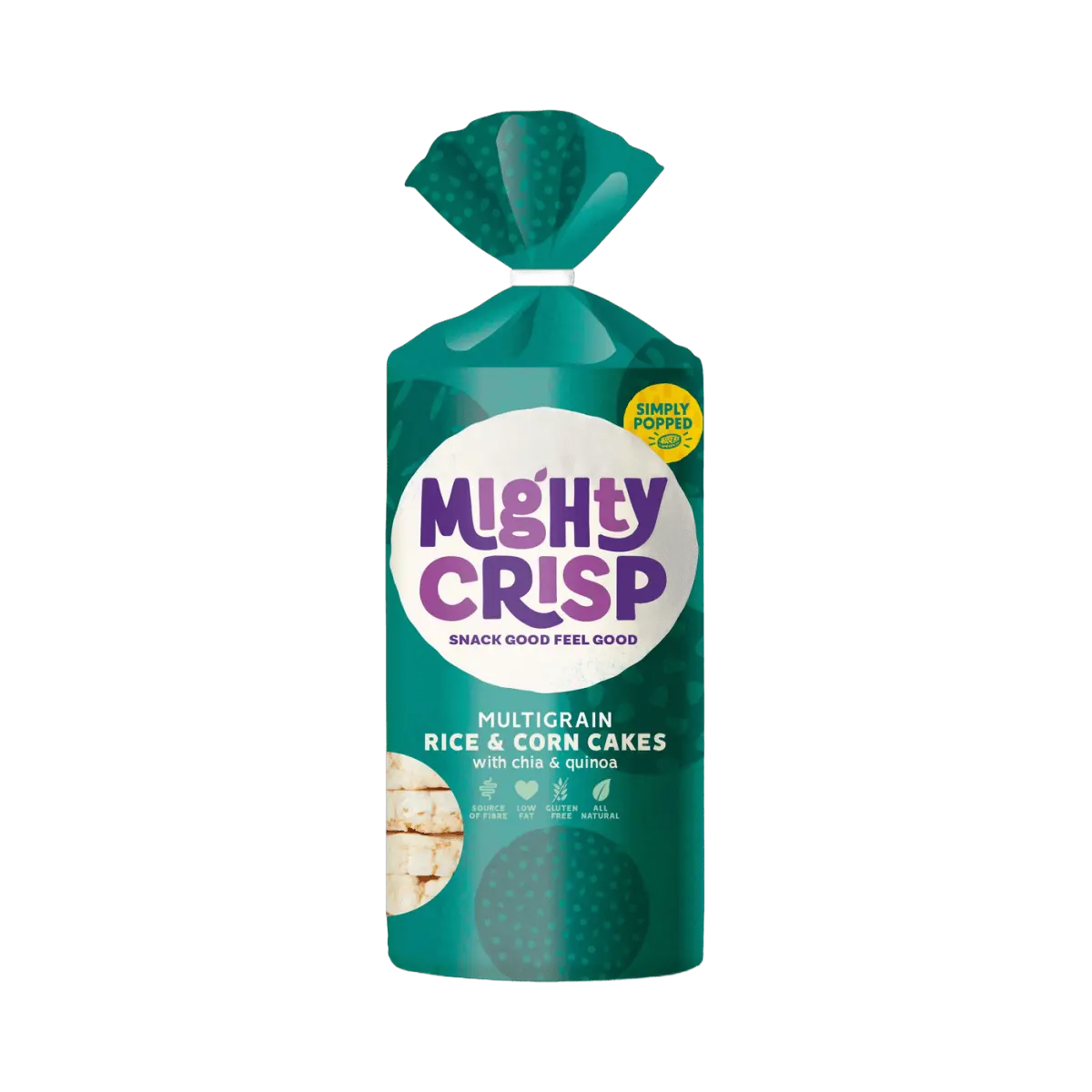 Mighty Crisp Rice Cakes, 106g - unsalted Brown Rice - KleanSource