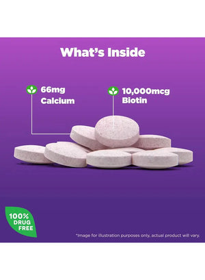 natrol biotin 100 tablets  10,000mcg description3