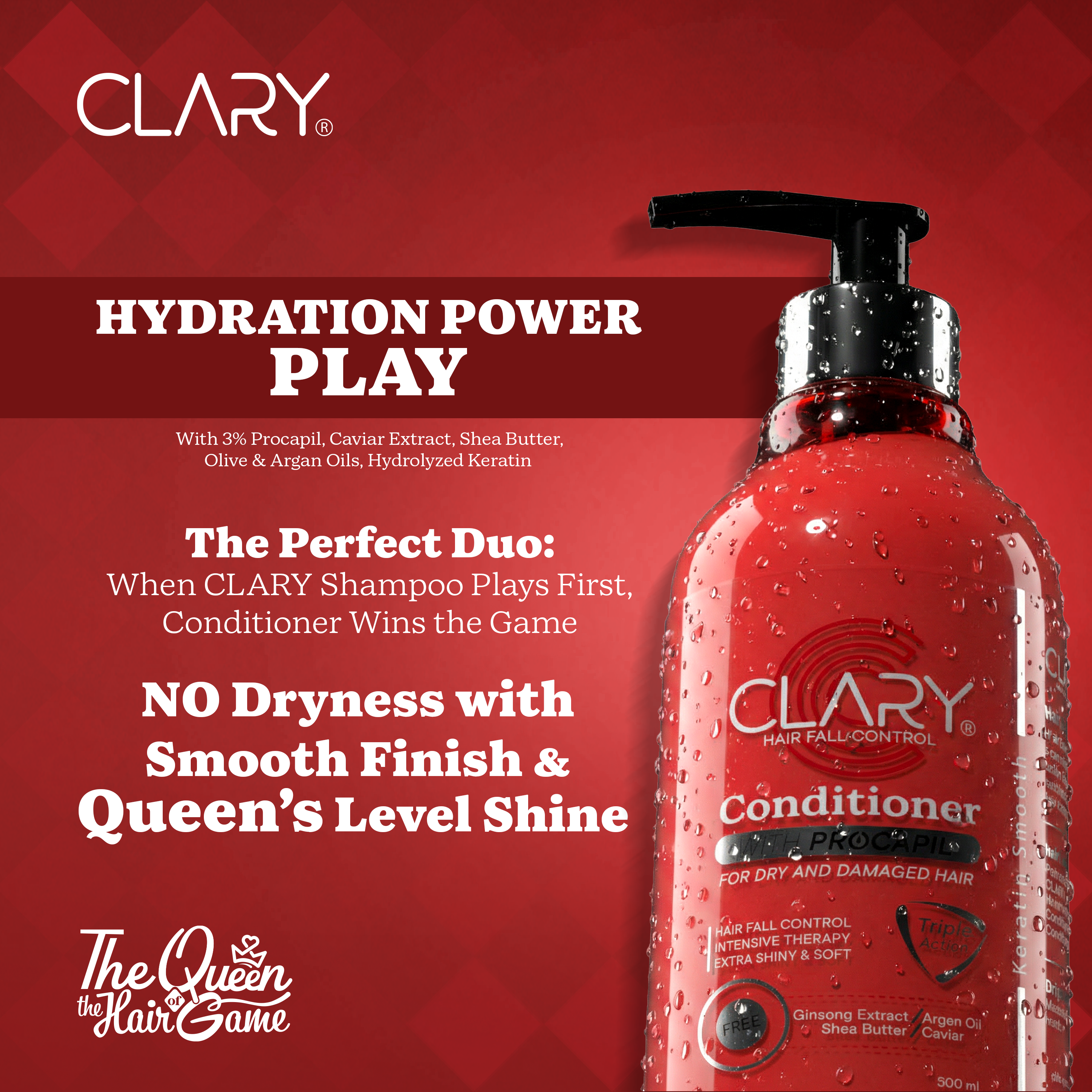 Clary Hair Conditioner 300ml Procapil Hydrating Nourishing Formula