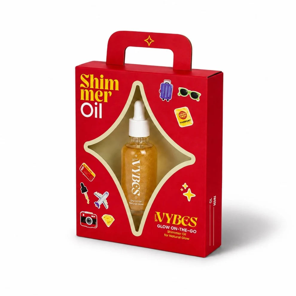 VYBES, Shimmer vanilla dry oil, 15ml