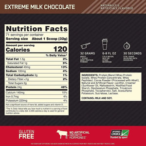 Optimum Nutrition Gold Standard 100% Whey Protein Powder 24g Protein 2.3kg( 71 - 74 servings) - KleanSource