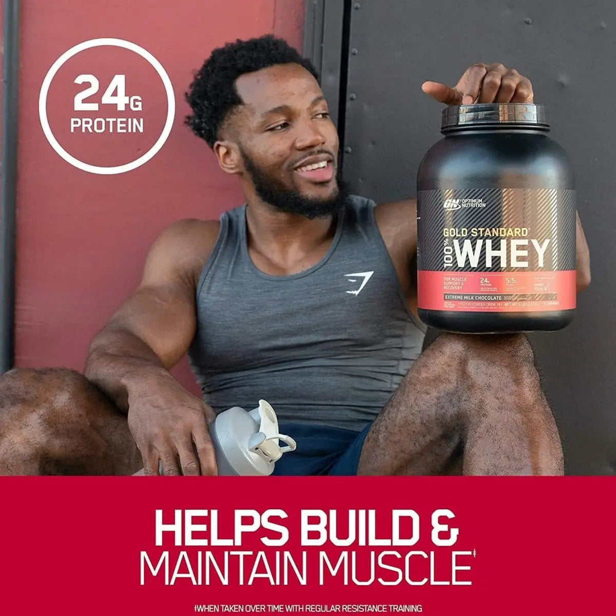 Optimum Nutrition Gold Standard 100% Whey Protein Powder 24g Protein 2.3kg( 71 - 74 servings) - KleanSource