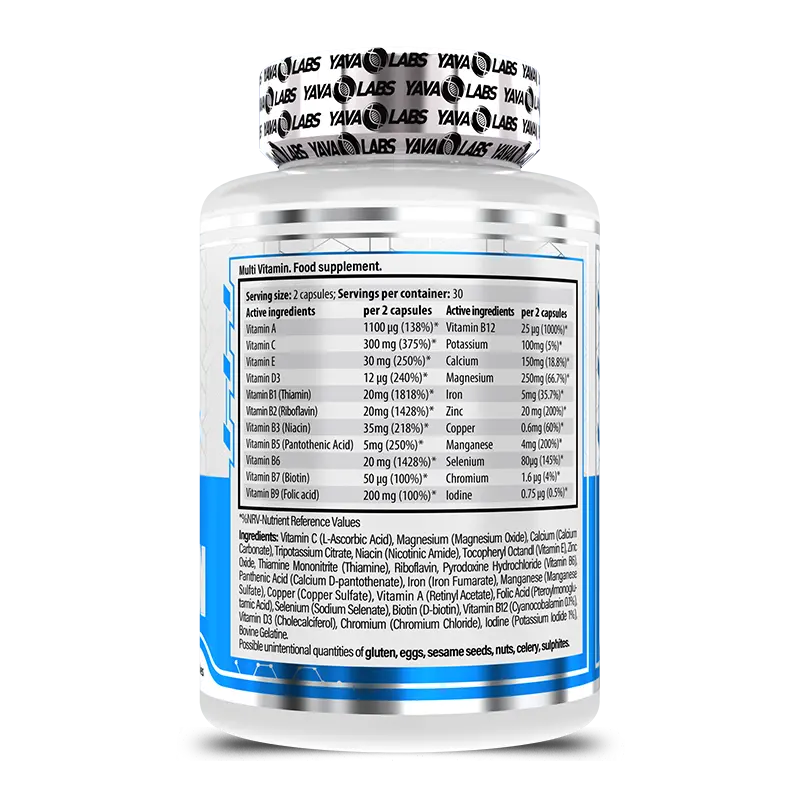 Yava Labs Multivitamin 60 tablets Yava Labs